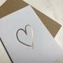 Handprinted Heart Foil Card, thumbnail 1 of 3