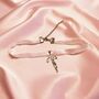 Dulcinea Bow Charm Narrow Silk Choker, thumbnail 2 of 6