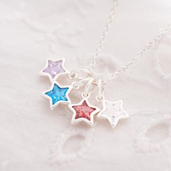 Family Star Birthstone Personalised Necklace, 4 of 11