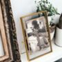 Standing Antique Brass Photo Frame, thumbnail 1 of 5