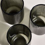 Palermo Set Of Four Grey Ribbed Highball Tumblers, thumbnail 4 of 5