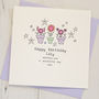 Personalised Flower Pots Birthday Card, thumbnail 1 of 2