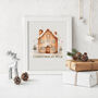 Gingerbread Home Christmas Print, thumbnail 1 of 6