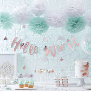 Mint Green Cloud Shaped Paper Party Straws, 3 of 3