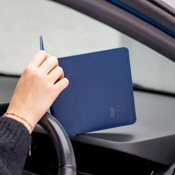 Eco Friendly Disabled Blue Badge Parking Permit Wallet Made From Recycled Bottles In Navy, 2 of 8
