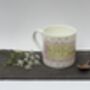 Blue Tit Song Bone China Mug, thumbnail 4 of 9