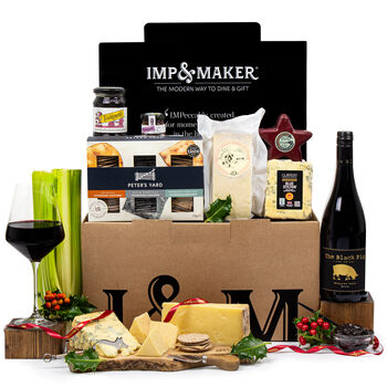 Signature Christmas Cheese And Shiraz Wine Hamper, 2 of 2