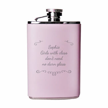 Ornate Pink Hip Flask – Personalised Christmas Gift, 5 of 5