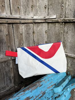 No3 Small Upcycled Versatile Sailcloth Pouch, 9 of 9
