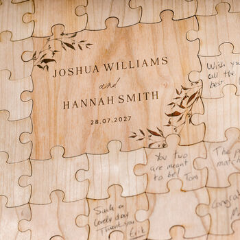 Wooden Wedding Puzzle Guestbook Alternative, 5 of 10