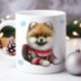 Personalised Pomeranian In Christmas Jumper Mug C, thumbnail 1 of 2
