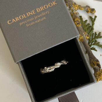 Entwined Silver And Solid Gold Forest Twig Ring, 8 of 10
