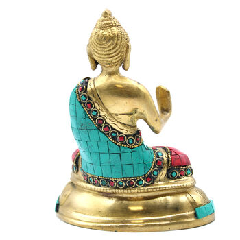 Brass Buddha Figure Blessing 15cm, 4 of 4