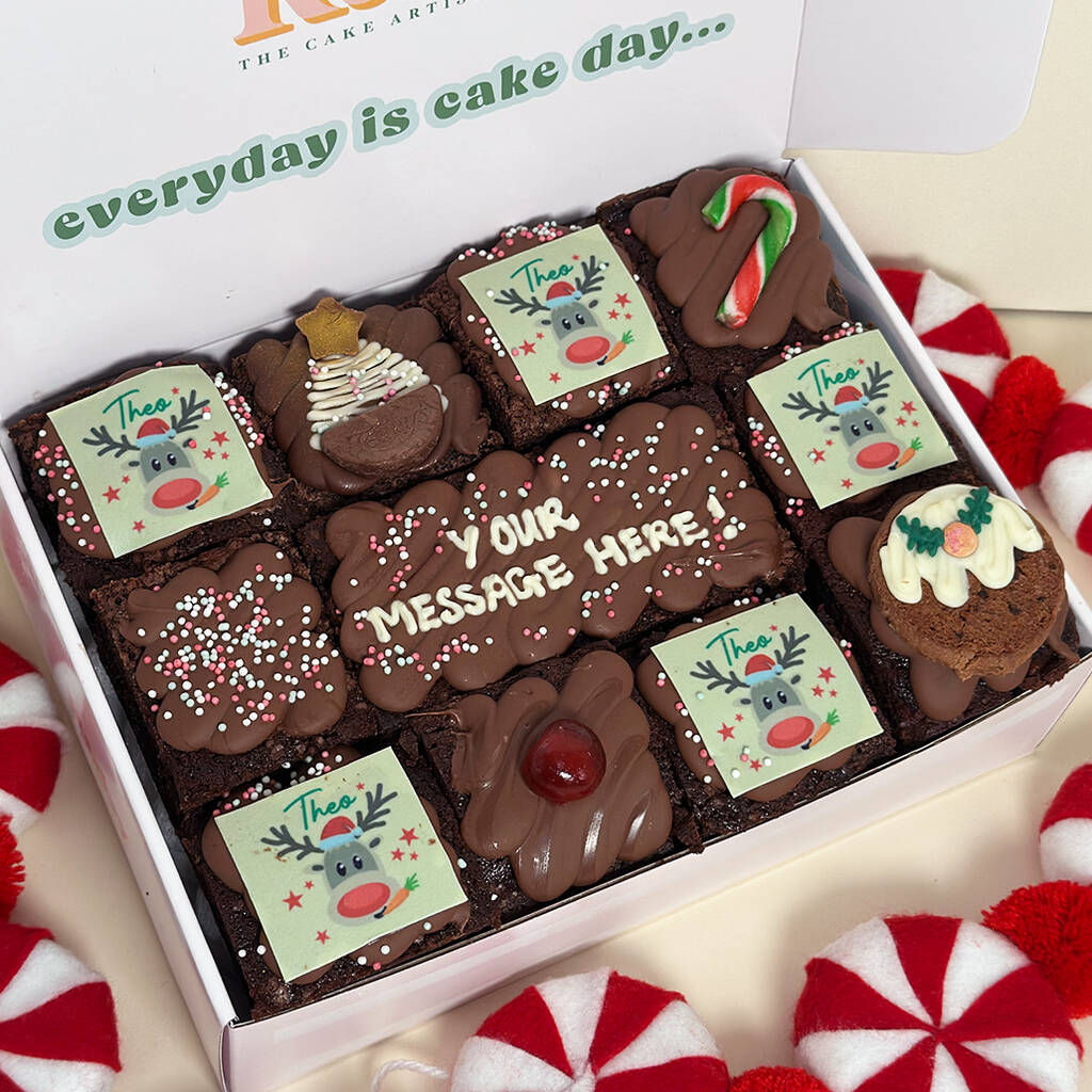 Personalised Rudolph Brownie Box, 1 of 4