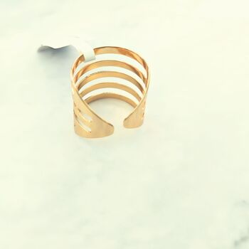 Gold Plated Tiered Ring Adjustable, 3 of 4