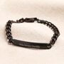 Personalised Men's Black Stainless Steel Chain ID Bracelet, thumbnail 1 of 2