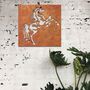 Rusted Metal Standing Horse Equestrian Wall Art, thumbnail 9 of 10