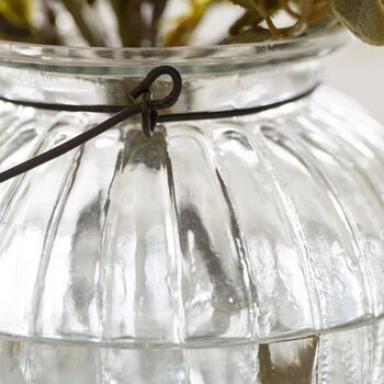 Ribbed Glass Hanging Lantern, 4 of 6