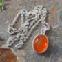 Carnelian Necklace In Sterling Silver, thumbnail 3 of 3
