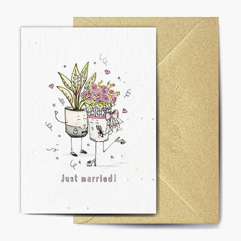 Just Married Seed Embedded Card, 2 of 4