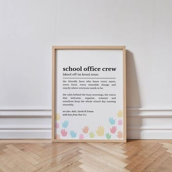 Personalised School Office Definition Print, 2 of 4