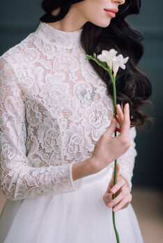 Long Sleeved Black Lace Top, 8 of 12