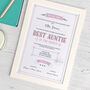 Best Auntie / Godmother Personalised Certificate, thumbnail 2 of 4