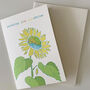 Contemporary Sunflower Card, thumbnail 2 of 4