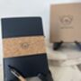 Bulldog A5 Cork And Faux Leather Notebook In Gift Box With Matching Pen, thumbnail 4 of 6