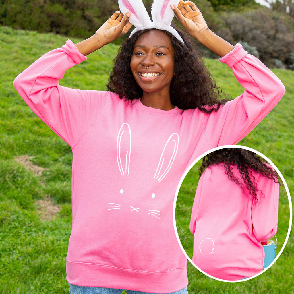 Easter Bunny Rabbit Sweatshirt Jumper, 1 of 10