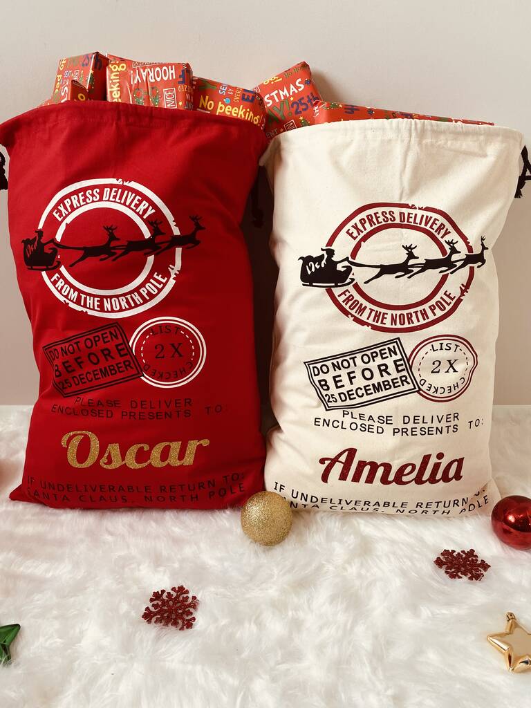 Personalised Christmas Sack For Kids, 1 of 5