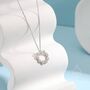 Daisy Wreath Pendant Necklace In Sterling Silver, thumbnail 4 of 9