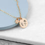 Personalised Birth Flower Heart And Disc Necklace, thumbnail 8 of 12