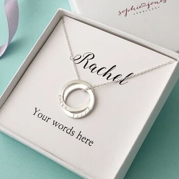 Personalised Interlinked Rings Necklace, 9 of 12