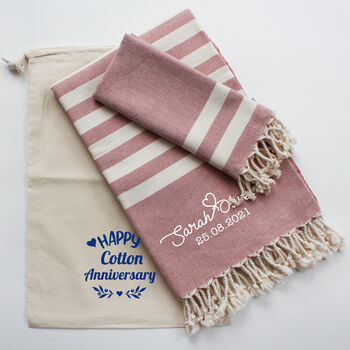 Personalised Cotton Towel Set, Sustainable Gift, 9 of 12