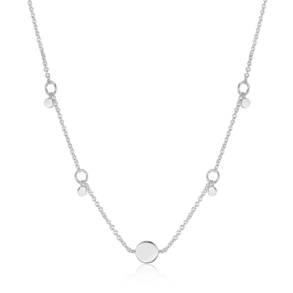 925 Silver Geometry Drop Discs Necklace By ANIA HAIE ...