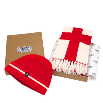 England Team Cashmere Football Scarf Gift Sets, 2 of 2