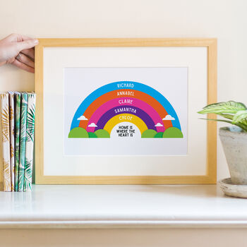 Personalised Family Print Rainbow Design, 4 of 7