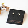 Moon And Lightning Bolt Mismatched Earrings, thumbnail 1 of 7