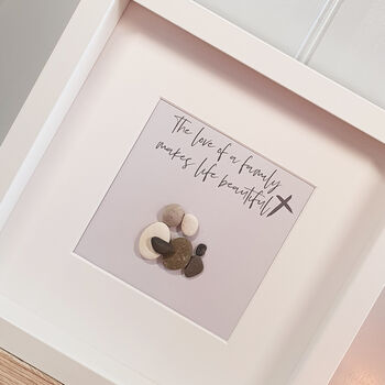 Personalised 'Love Of A Family' Pebble People Box Frame, 2 of 2