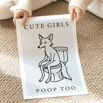 Funny Bathroom Wall Print, 3 of 5