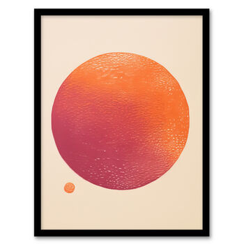 Orange Sun Simple Abstract Modern Wall Art Print, 5 of 6