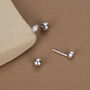Sterling Silver Tiny Teardrop Cz 18 G Screw Back Earrings, thumbnail 5 of 12
