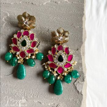 Safiya 18k Gold Plated Earrings, 4 of 4