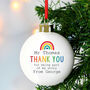 Personalised Rainbow Thank You Bauble, thumbnail 1 of 3
