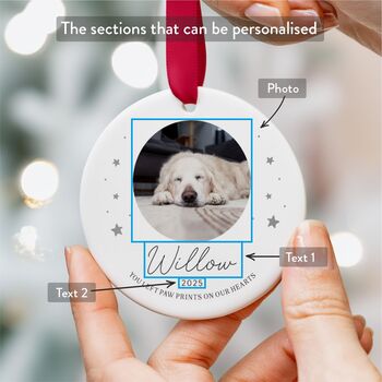 Personalised Pet Memorial Photo Ornament Personlised Name, 7 of 7