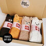 Fluffy Fleece Bear Socks: Cosy Winter Pyjama Sleep Socks, thumbnail 1 of 6