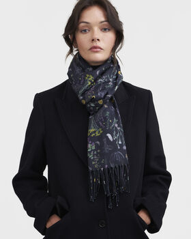 Wilderness Black Tassel Scarf, 3 of 6
