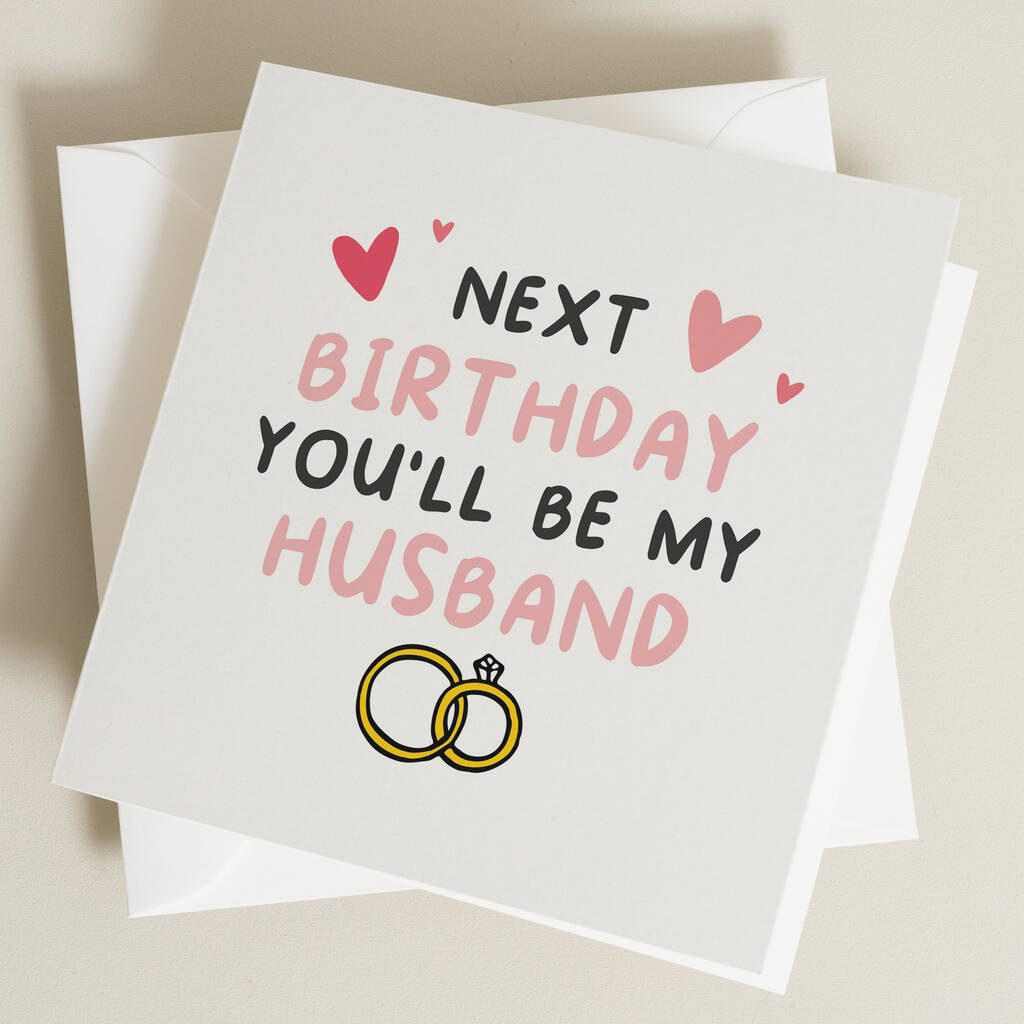 Husband To Be Birthday Card By Paper Scene