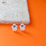 Cute Halloween Ghost Perspex Earrings, thumbnail 1 of 2